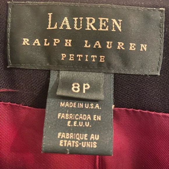 Vintage Ralph Lauren Navy Wool Blazer - Picture 8 of 9